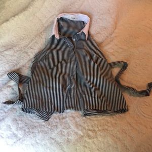 Open back collar tank top